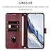 PU Leather Flip Wallet Case for Honor X9C, Phone Cover with Wrist Strap, 3 Card Slots + Cash Pocket, Magnetic Closure, Anti-Drop Stand & Compatible with Wireless Charging(Wine red)