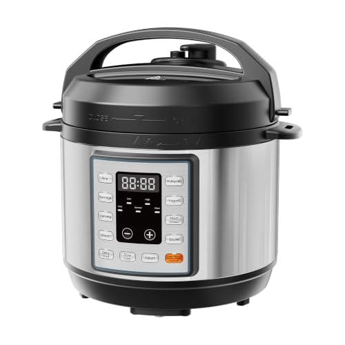 Image of OLIXIS 10-In-1 Electric Pressure Cooker, 3 Quart Multi Cooker for Rice, Stew and Steam, Small Programmable Stainless Steel Pot with Slow Cook Function and Ceramic Inner Pot