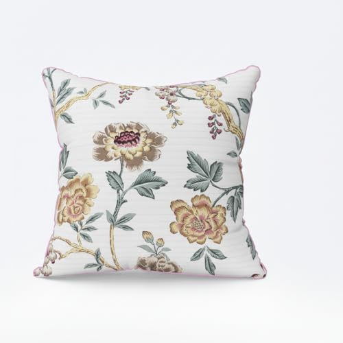 Image of India Premium Cotton Cushion Covers 16x16 Inch | Soft Durable Fabric | Elegant Printed Covers for Sofa & Living Room | Hidden Zipper |Set of 2