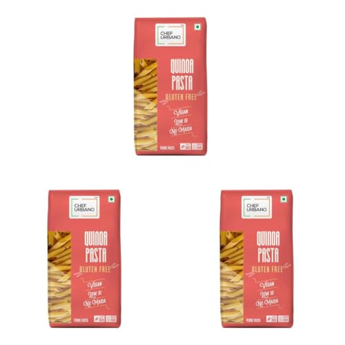 Image of Chef Urbano Quinoa Pasta Penne | 300 Gms | No Maida | No Wheat | No Transfat | Healthy Pasta | High Fibre | High Protein (Pack of 3)