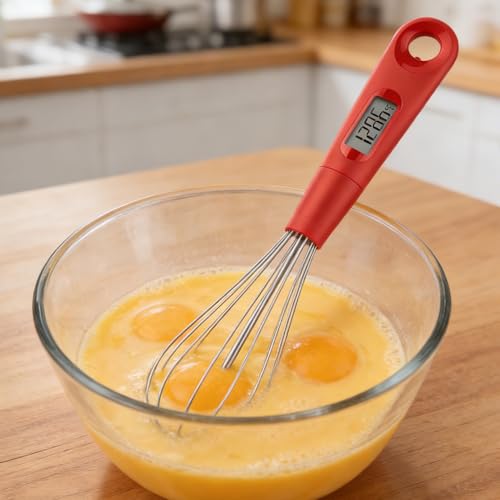 Batidor de huevos y varillas manuales para evitar grumos en salsas de chocolate 4