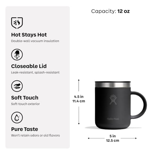 Hydro Flask Coffee Mug – Insulated Stainless Steel, Non Spill, Leak Resistant Travel Mug 12 Oz Deep Teal - image 4