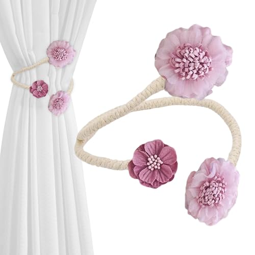 Mbiyhgta - Abrazaderas de Cortinas para Flores, Pinzas de Cortina Lindas - Clips de retención de Cortinas de Flores de Rama Artificial, Pinzas para Abrazos