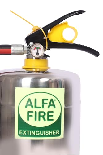 Image of 6L Kitchen Fire Extinguisher - Stainless Steel Body | Oil Fire Specialist | ISI Marked | Long Throw & Easy Operation