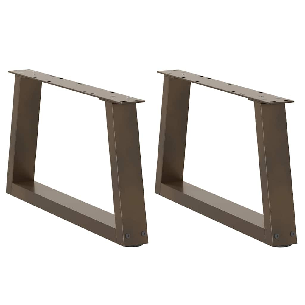 Set di 2 gambe per tavolo da caffè, a forma di V, 70 x (30-31,3 cm), struttura in acciaio, look industriale per tavolo da soggiorno