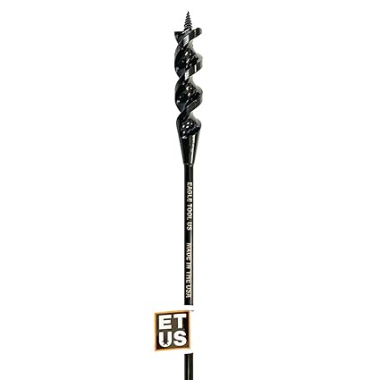 Eagle Tool US EA75036 Auger Style Flex Installer Bit for Wood 1/4 Shank Diameter 3/4 Head Diameter x 36 Length