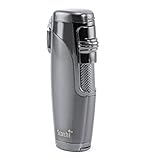 Scorch Torch Contempo Triple Jet Flame Butane Torch Cigarette Cigar Lighter (Gunmetal)