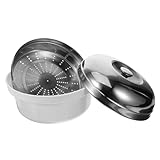 Outil de cuisine: la conception du couvercle du cuiseur vapeur à micro-ondes est capable de la perte d'eau, ce qui est très facile à utiliser, cuiseur vapeur four à micro-ondes