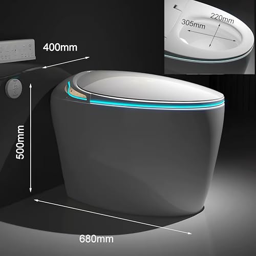 SouNor Modern Smart Toilet with Bidet Heated Seat, Auto Flush,Varied Cleaning Mode Night Light,Auto Open & Soft Close Seat,Warm Air Drying,White miniatura 6