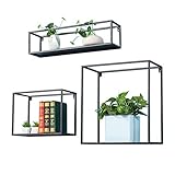 wandregal wein metall [Vintage und Praktisch] -- Mithilfe einzigartiger Schweisstechnik erhalten dieses Wandregal Retro-Aussehen, echter Hingucker, bietet optimalen Stauraum für Kleinigkeiten wie Bilderrahmen, Bücher, CD, kleine Blumentopf oder Flasche, sehr praktisch.