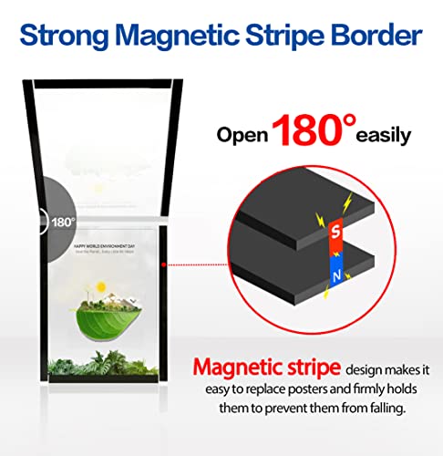 Vaiigo Acrylic Sign Holder 8.5" X 11" Wall Mount, Self Adhesive Magnetic Display Frame With Nano Tape, Plastic Clear Document Frame For Office, Store, School, Home, Wall Picture Frame (Silver, 3Pack) #TOP3