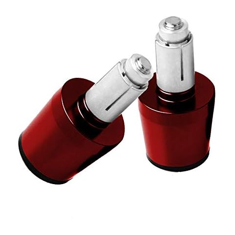 Motorcycle Handlebar Ends 7/8"22mm CNC Aluminum Handle Bar Grips Plugs Caps Compatible with YZF R125 Z125 NINJA ZX-6R GSXR600 HAYABUSA GSXR1300 V-STROM MT-07 CBR600RR(Red) Cover