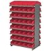 Akro- Mils 12" Deep Double-Sided Shelf Bin, ShelfMax, Indicator, System Bin, AkroDrawer Pick Rack Systems - 24" D x 36" W x 60" H, 16 Shelves w/ 30130YELLO Shelf Bins