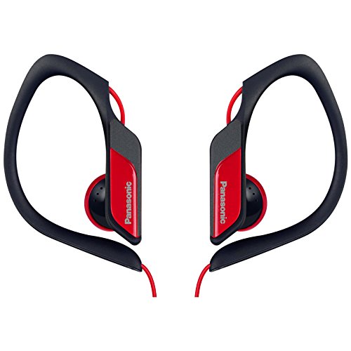 Panasonic RP-HS34E-R Auriculares de clip, 3.5 mm, negro y rojo (Versin Importada)