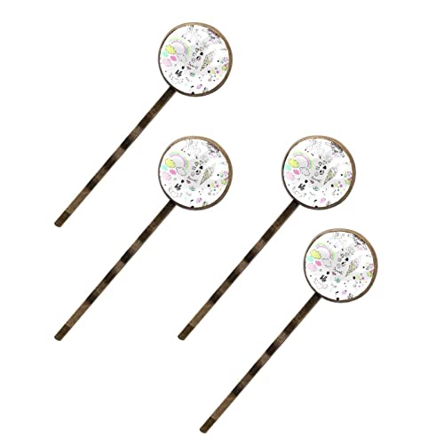 Épingles à cheveux licorne arc-en-ciel femme barrettes fantaisie lot de 4