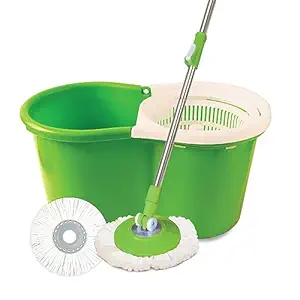 Scotch-Brite 2-in-1 Bucket Spin Mop (Green, 2 Refills), 4 Pcs