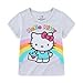 Hello Kitty Sanrio Girls 4 Pack Short Sleeve T-Shirt for Little and Big Kids