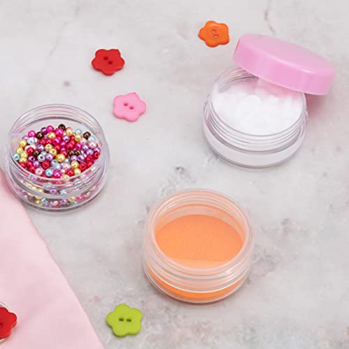 Zejia Sample Containers, 10 Gram Containers With Lids, 40Pcs Sample Jars, Small Plastic Containers With Lids(Pink) #TOP3