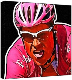 Buy Jan Ullrich - Pop Art Print (Multicolour; Black Background) 30 x 30 x 2 cm Medium Square Deep Box Canvas — BookShops.in