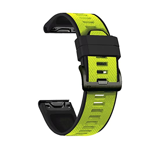 Correa de reloj de 26mm para Garmin Fenix 6X Pro 5X pulsera de silicona color agata 1
