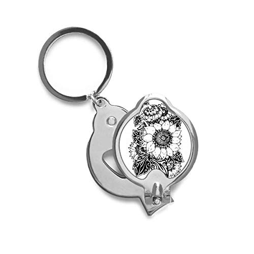 Coupe-ongles Tournesol Noir Blanc avec lames affûtées pour coupe nette