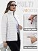 TACVASEN Women's White Puffer Jackets Quilted Packable Puffy Coats Lightweight Winter Warm Zip Up Down Jacket