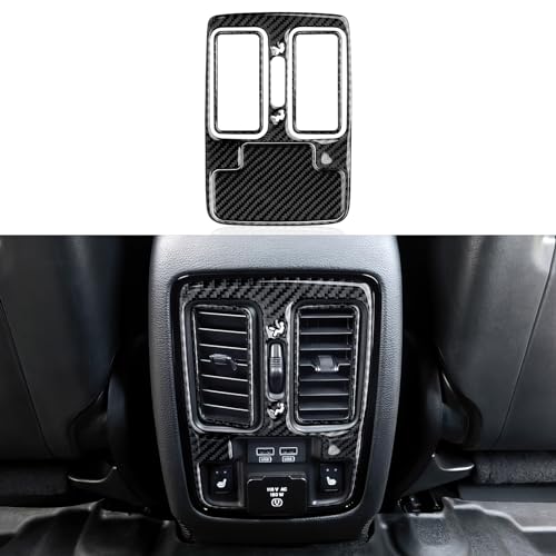 Image of Rear A /C Outlet Vent Cover Decals for 2011-2024 Dodge Durango Accessories Car Carbon Fiber Stickers, A