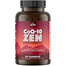 Natural Rhythm CoQ10-ZEN | Coenzyme Q10 100 mg + L-Carnitine 125 mg + L-Theanine 150 mg | كبسولات المكملات الغذائية | الطاقة الخلوية ودعم العافية اليومي | 30 عدد