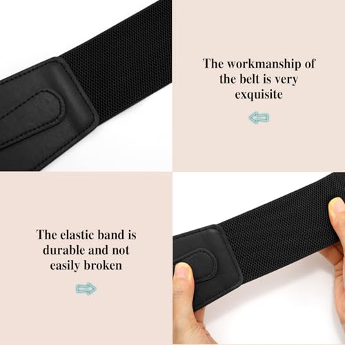 Women Wide Elastic Waist Belt Stretchy Belts for Dress Vintage Fashion Ladies Waistband3