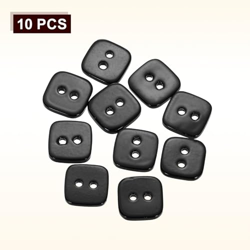 Boutons carrés noirs 11 mm pour réparer facilement une chemise ou une veste