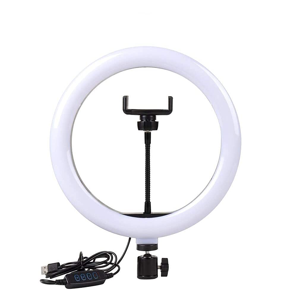 It's Mtt Ring Light with Tripod Stand - New 10 Inches Big LED Ring Light with Video Shoot/Makeup Shoot/Studio Shoots/Instagram Video Shoot. Many More, white, standard (SBSC_RINGLIGHT_y20)