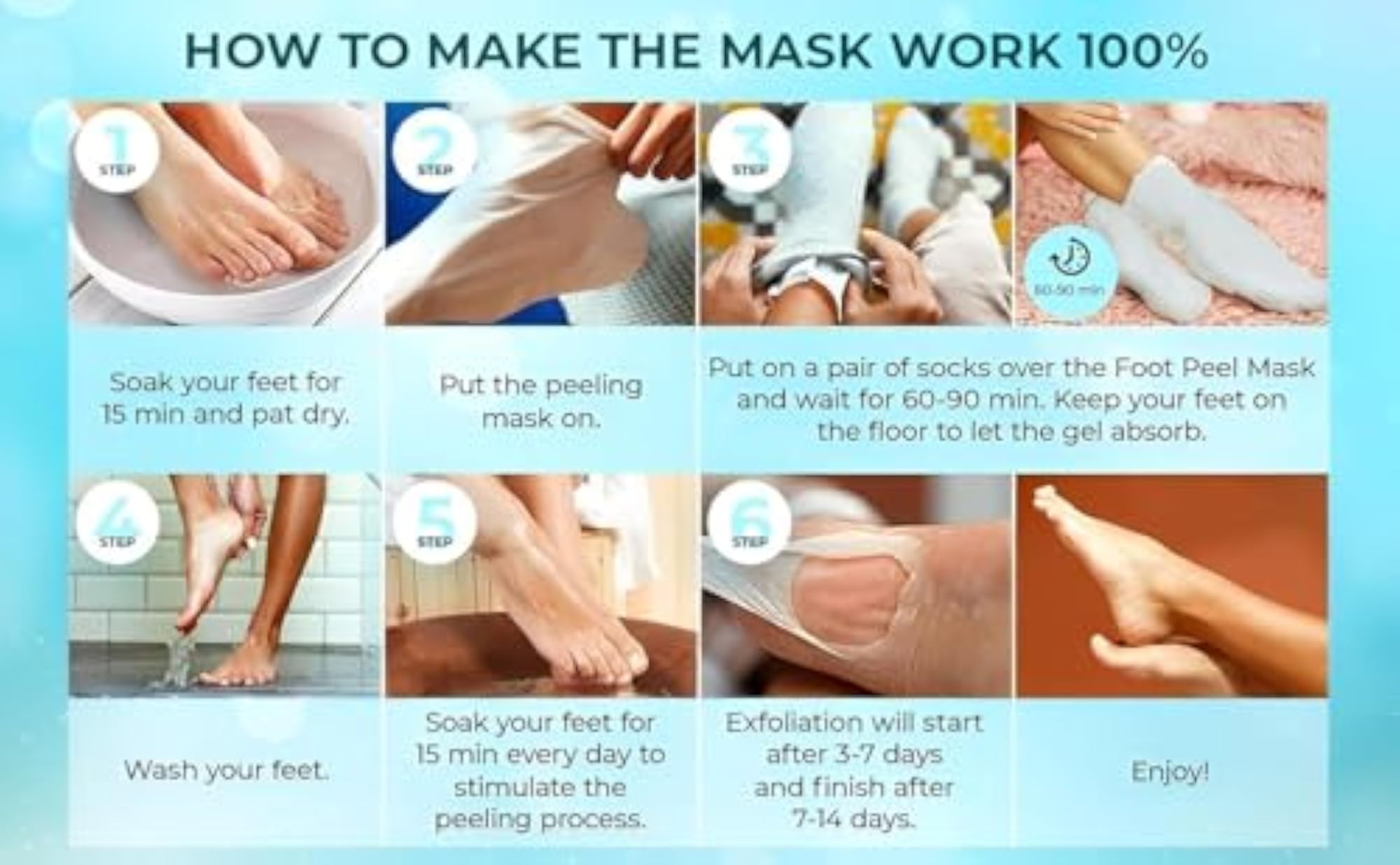 Peeling & Exfoliating Foot Mask for Dry Skin
