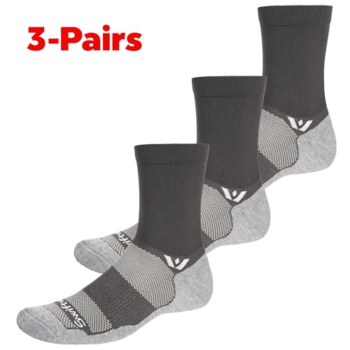 Swiftwick – MAXUS Mid-Crew (1-3 Pairs) Golf & Running Socks, Maximum Cushion, Mens & Womens2