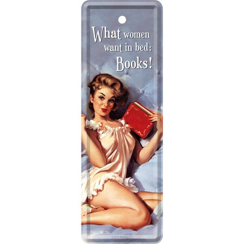Nostalgic-Art Metall-Lesezeichen "Say It 50's - This Book Is Unputdownable" - 5 X 15 Cm, Beschreibbar
