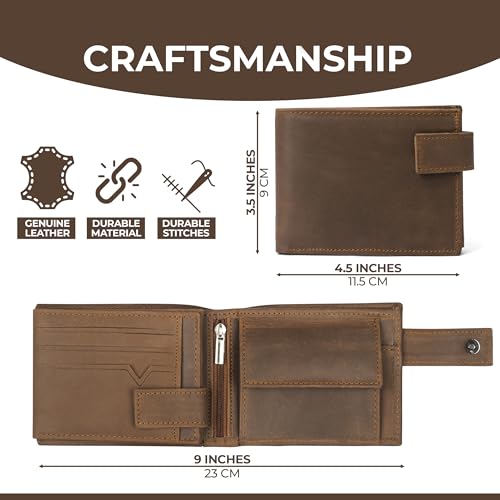 Wallets for Men | Distressed Genuine Leather Wallets for Men | Gift for Him3