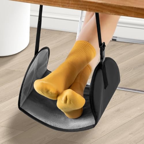 Hammac para pies de avión | Reposapiés de viaje largo con longitud ajustable,Soporte para patas de oficina reposapiés para oficina en casa tren trabajo pausa almuerzo - imagen 2