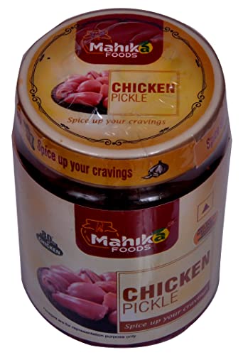 Image of MAHIKA FOODS Chicken Pickle, Andhra Style Homemade Fresh Guntur Murgh Achar, Authentic Taste of Tradition, Spicy, Telangana Special, Taste Of South India, 250gm