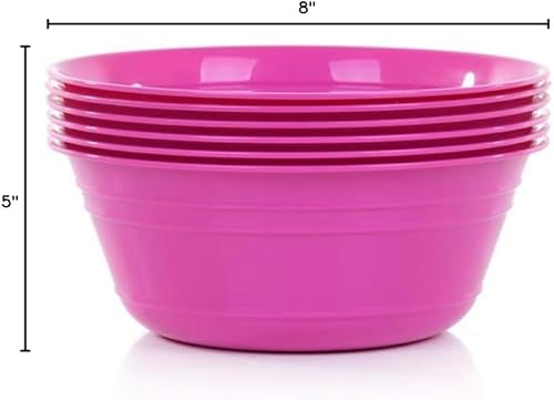 Miniatura 5 de Mintra Home Tazones para aperitivos (pequeño, 6 paquetes (20.3 fl oz), fucsia)