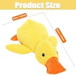 Anti Stress Ente Hund, Interaktives Hundespielzeug Unzerstörbar, Quietschspielzeug Hund Kuscheltier, Ente für Hunde, Dog Toys für Kleine, Mittlere, Große Hunde-Gelbe S – Bild 2