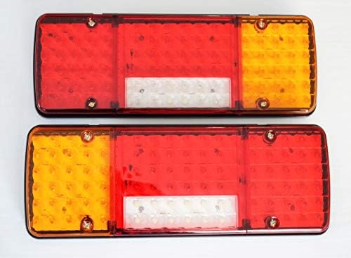 Feux De Gabarit Arrière Triple Fonction 24V/12V - Lot De 2 Pour Remorque, Van, Camion, Caravane
