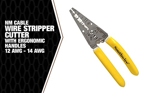Image of Southwire Heavy Duty NM-B Romex Cable Wire Stripper /Cutter with Ergonomic Handles 12 AWG -14 AWG, rust proof (Pack of 5)