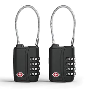 Diyife TSA Locks for Luggage, [2 Pack] [Security Upgrade] TSA Approved Luggage Locks with TSA008, Open Alert Indicator, 4 Digit Combination Small Round TSA Travel Lock for Suitcase, Bag, Backpack