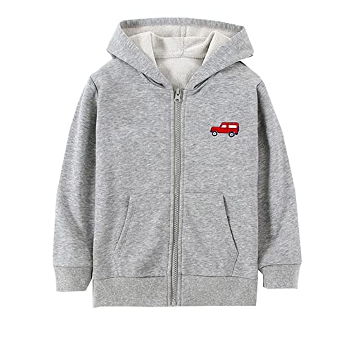 Toddler Boys Girls Long Sleeve Winter Cartoon Car Zippered Hoodie Coat Jacket Warm Outwear Coats And Jackets