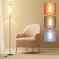 Lithomy Floor Lamps for Living Room with 3 Color Temperatures, Modern Standing Lamp Tall Industrial Reading for Bedroom, Living Room, Office, Kids Room, Dimmable Floor Lamp,9W Bulb Included