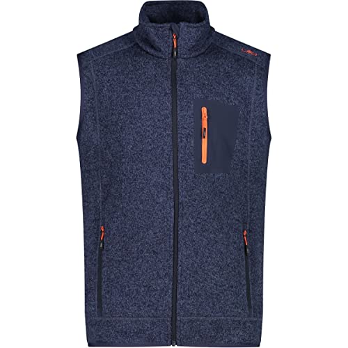 CMP - Herren-Knit-Tech-Weste, B. Blau-Orange, 52