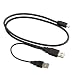 Produktbild TRIXES USB Mini-Y-Kabel 2x Stecker A an Mini-B Stecker für externe Portable HDD etc.