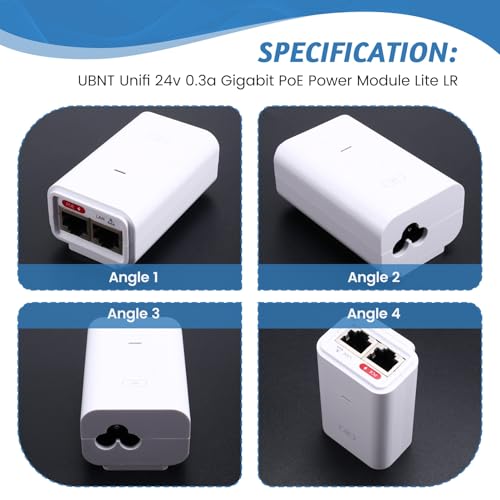 Módulo de alimentación PoE Gigabit de 24v y 0.3a Unifi para conectividad 4