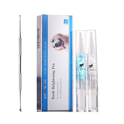 Pet-Zähne Reinigungsset, Haustierhund/Katzenzähne Reinigungsstift, Zahnputzschatz, Haustierzähne Whitening Stift Zähne Steinreiniger Cover