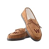 FOCO Washington Commanders NFL Mens Moccasin Slippers - L
