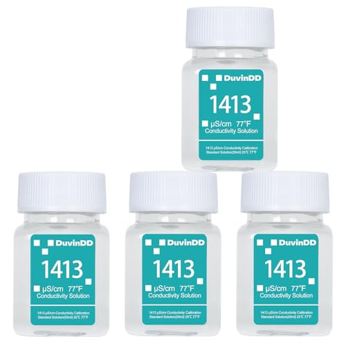 1413 ?S/cm Calibration Solution for TDS Meter, EC Meter, Water Tester Calibration Solution, 4 Bottles of 50mL, for Accurate Meter Calibration & Laboratory Testing